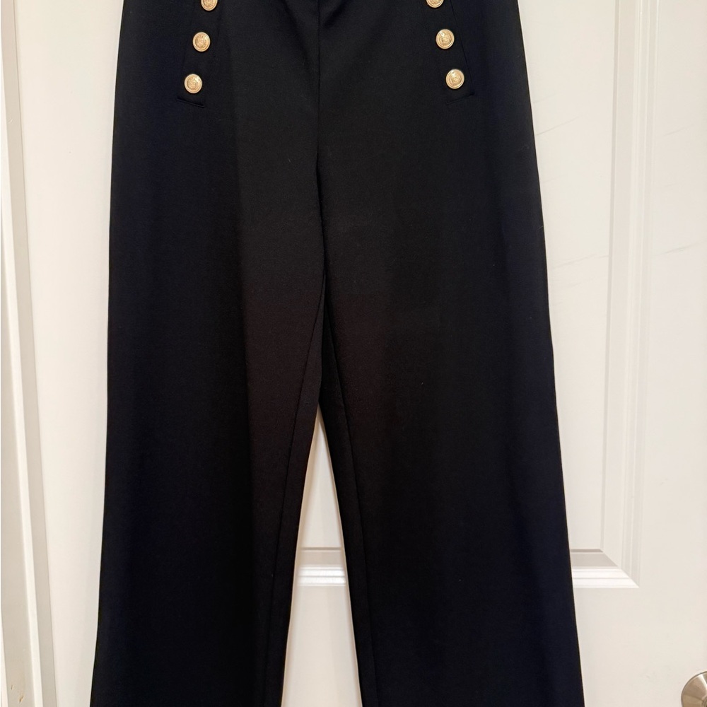 NWT HM Pants with Gold Button Accents